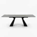 Ensemble de Table à Manger « MARNOR » 9 Pièces – Orange et Bleu foncé – Image 3