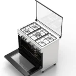 Cuisinière à gaz Pose Libre - 5 Feux « VERTA » - 90 cm - Noir – Image 3
