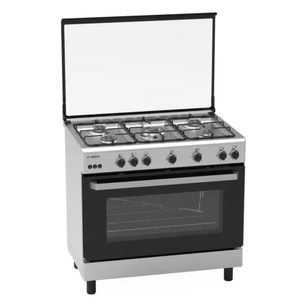 Cuisinière à gaz Pose Libre - 5 Feux « VERTA » - 90 cm - Noir
