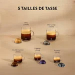 Nespresso Machine à Café Vertuo POP Noir, Capsules café Vertuo seulement, Technologie Centrifusion, 5 Tailles de Tasses + Kit de Bienvenue. – Image 8