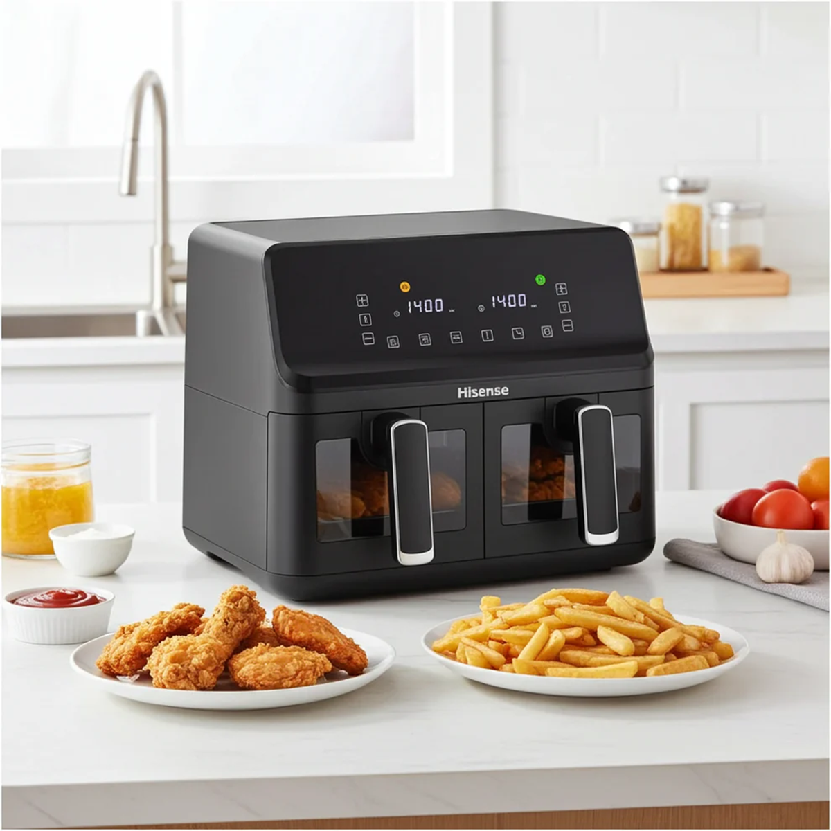 27 Hisense Air Fryer 4L+4L – Image 1