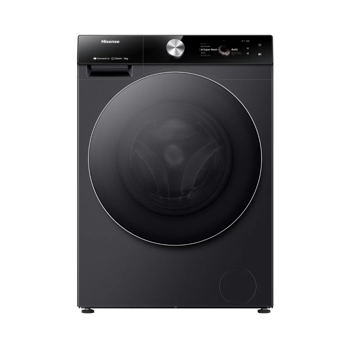 28 "Hisense" MACHINE A LAVER 8KG CHARGEMENT FRONTAL PREMIUM NOIR - AI SUPER WASH – Image 1