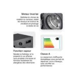 "LG" Machine a Laver frontal, 8 kg, vapeur, Inverter – Image 6