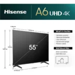 Téléviseur intelligent Hisense 55 pouces 4K UHD – Dolby Vision, Dolby Audio, Mode Jeu Plus, Upscaler 4K par IA. – Image 4