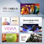 Téléviseur intelligent Hisense 55 pouces 4K UHD – Dolby Vision, Dolby Audio, Mode Jeu Plus, Upscaler 4K par IA. – Image 5