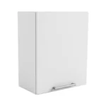 Upper kitchen cabinet, width 60 cm, equipped with a shelf in two colors: white or walnut wood. - Image 2