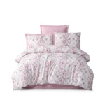 Ensemble de Literie en Coton Floral 6 Pièces - Drap-housse et 4 Taies d'Oreiller, Design Multicolore – Image 2