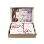 Ensemble de Literie en Coton Floral 6 Pièces - Drap-housse et 4 Taies d'Oreiller, Design Multicolore – Image 3