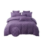 Ensemble de Literie en Coton Violet 6 Pièces Turkey Fashion - avec Motif en Relief. – Image 2