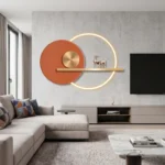 Terre d'Orient – Applique Murale LED Terracotta & Duo de Cerfs Dorés
