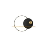 Éclipse & Sphère – Applique Murale LED Géométrique Noir & Laiton – Image 2