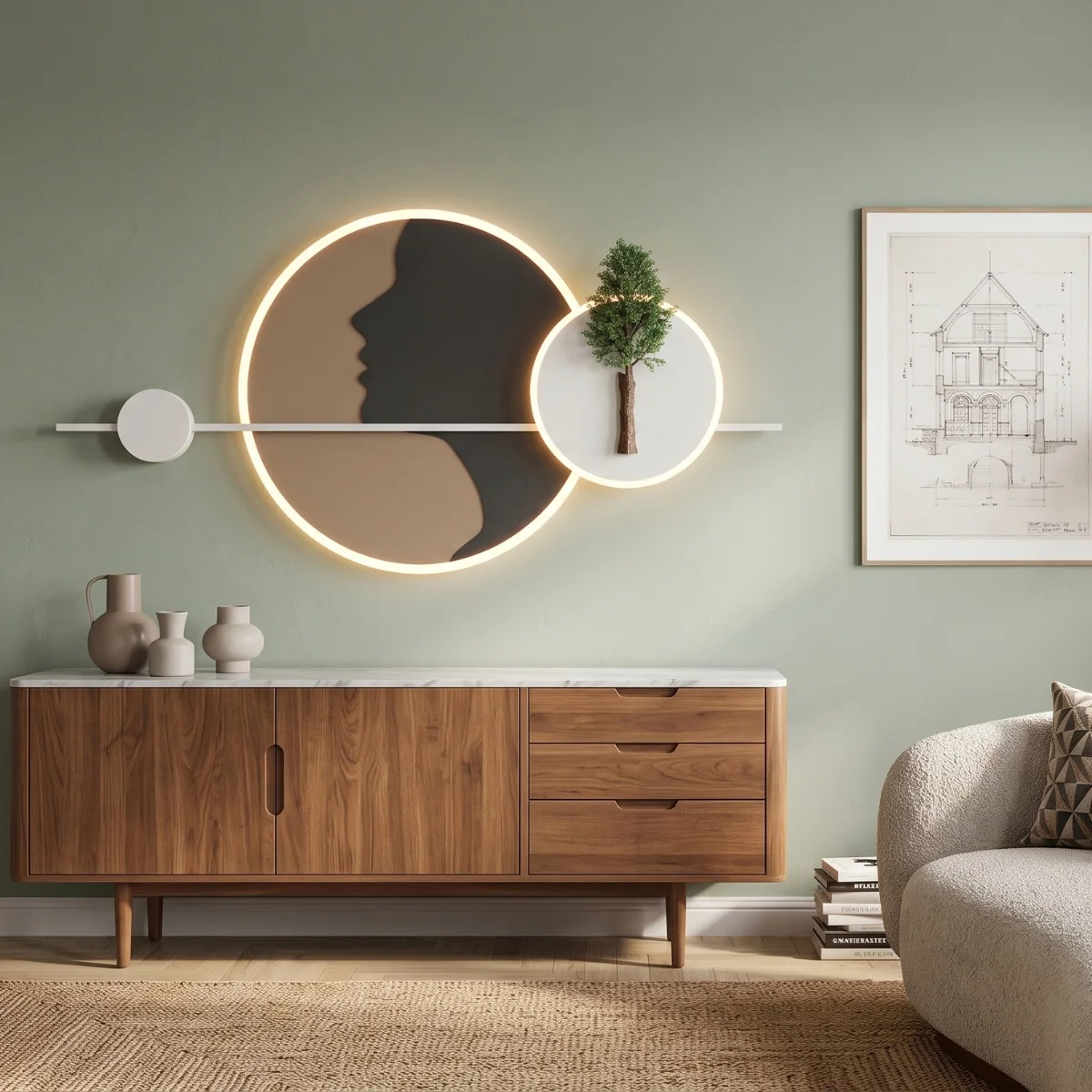 8 Eclipse Zen – Applique Murale & Portrait Bonsaï LED – Image 1