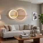 Envol Crépuscule – Applique Murale LED Sculpturale & Baguettes Dorées