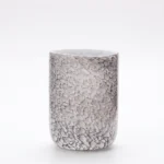 Pierre d'Orage – Vase Cylindrique Artisanal en Verre Moucheté – Image 2