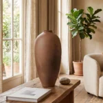 Amphore Terracotta – Handblown Tall Matte Glass Vase