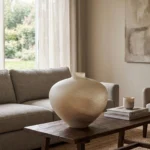 Alabaster Sphere – Handblown Glass Sculptural Art Vase