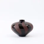 Torsade Mauve – Handblown Glass Low Art Vase - Image 2