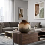 Sphère Minérale – Vase Globe Artisanal en Verre Soufflé