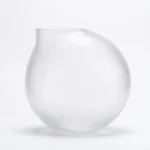 Sphère Asymétrique – Vase d'Art Artisanal en Verre Soufflé Dépoli – Image 2