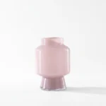 Piédouche Rose – Vase Architectural Artisanal en Verre Soufflé – Image 2