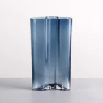 Handblown Organic Wave Patterned Glass Vase - Image 2