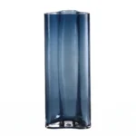 Grand Vase Artisanal en Verre Soufflé à Silhouette Ondulée – Image 2
